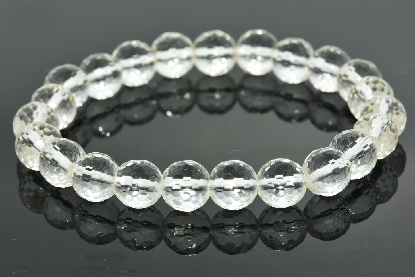 Radiant clarity clear quartz bracelet