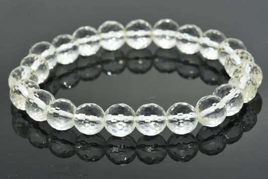 Radiant clarity clear quartz bracelet