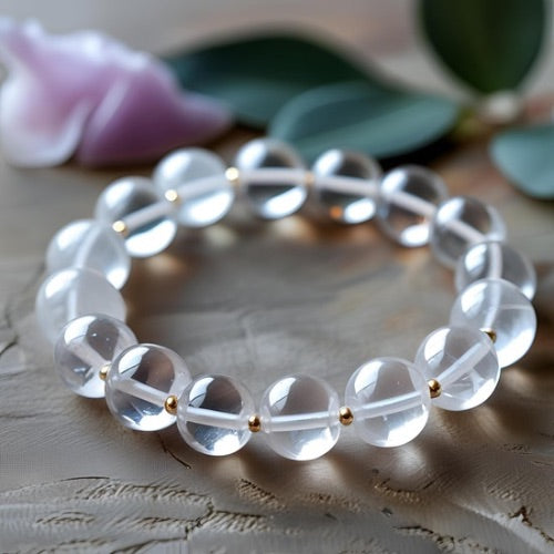 Radiant clarity clear quartz bracelet
