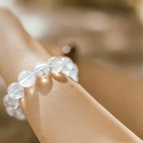 Radiant clarity clear quartz bracelet
